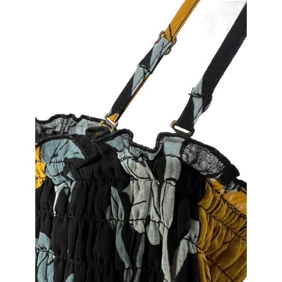 Free People Sophia Floral Print Jumpsuit Smocked Sleeveless Wide Leg Size XSmall - Picture 10 of 15